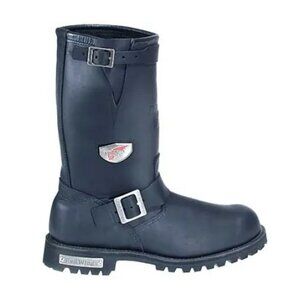Red Wing | Vintage Men's Black Engineer Motorcycle Boots 970, Size 10 EE